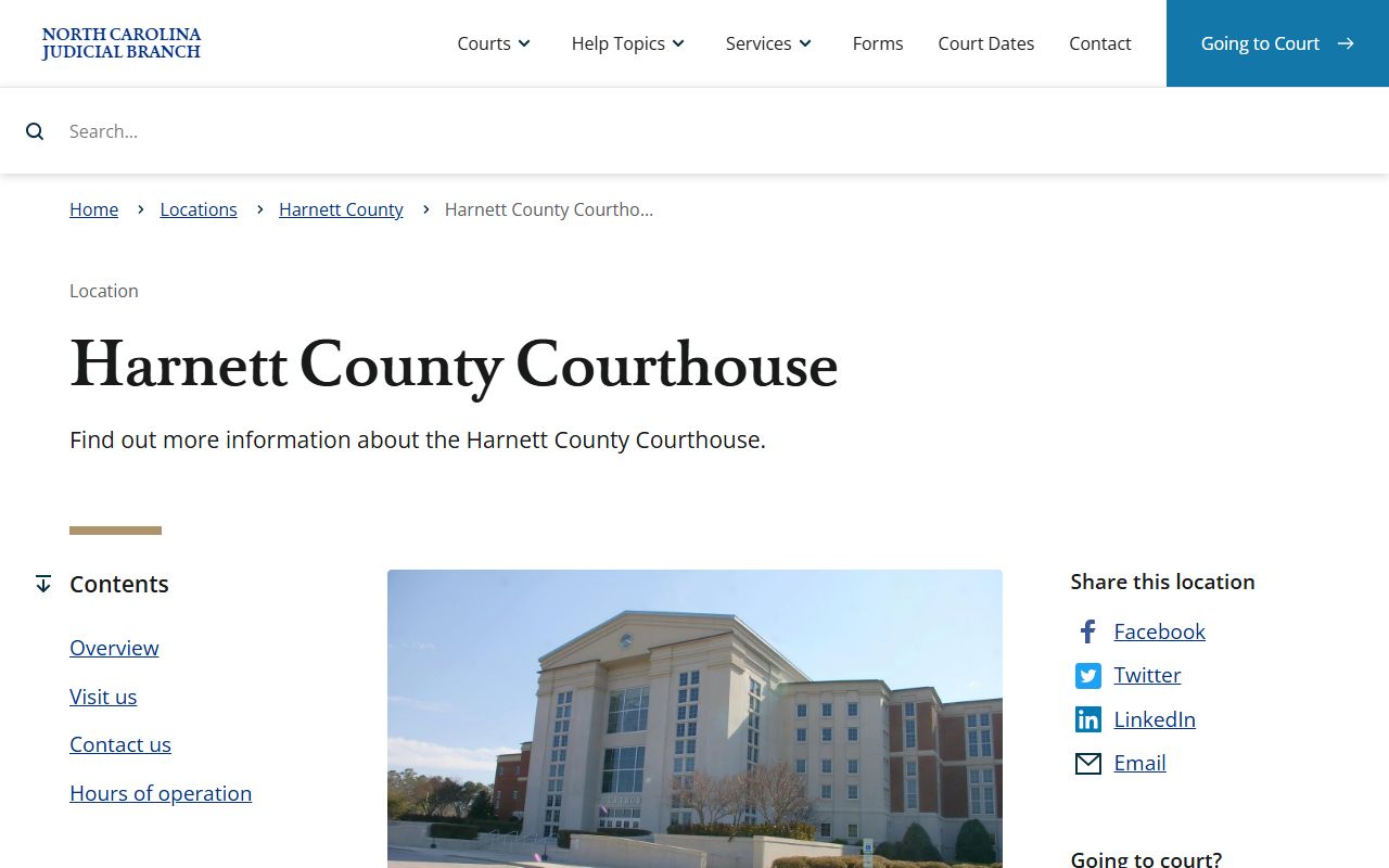 Harnett County Court courthouse records source