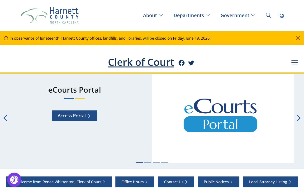 Harnett County Court Clerk of Superior Court source